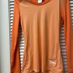 Harley-Davidson Orange Long Sleeve Women's Top✨small